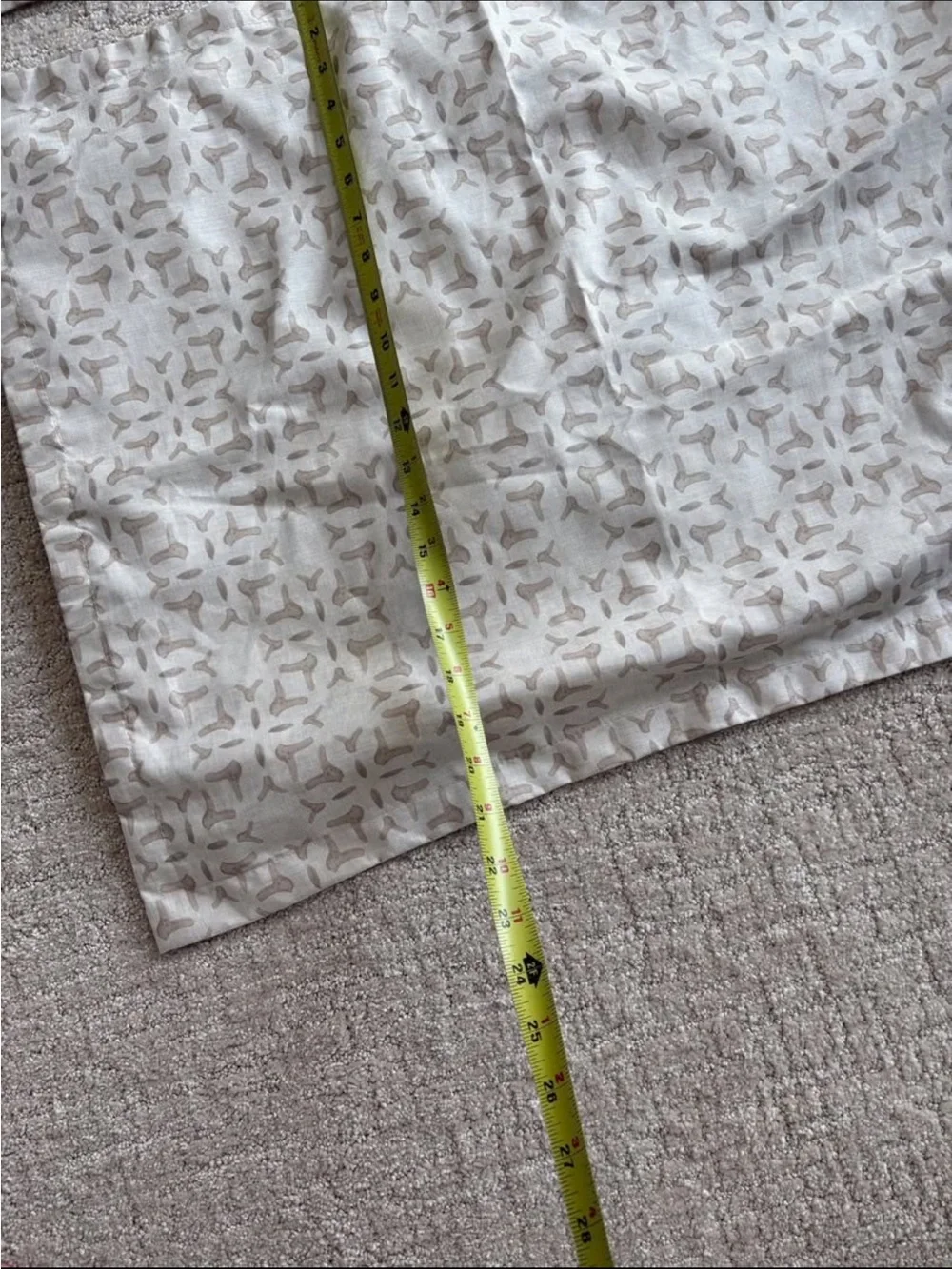 LIGHT BROWN PATTERNED PILLOW SHAMS